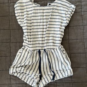 Navy stripe  romper